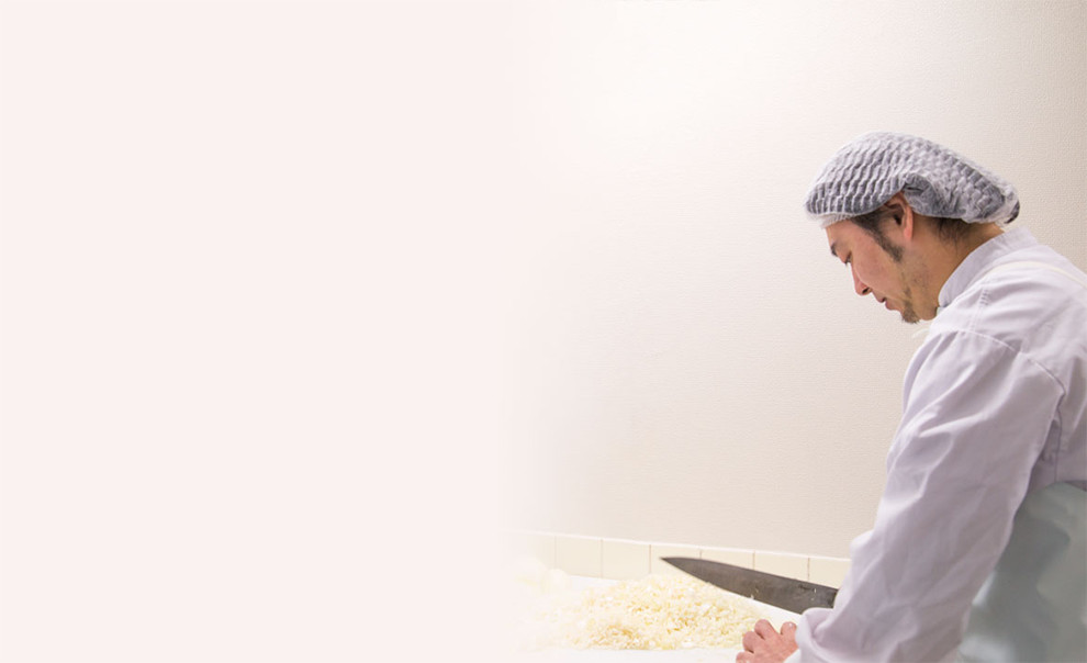 玉ねぎの手切り写真